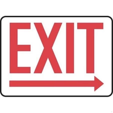 Accuform Exit Sign, Adhesive Dura-Poly, 14 in W, 10 in H SHMADC534XV